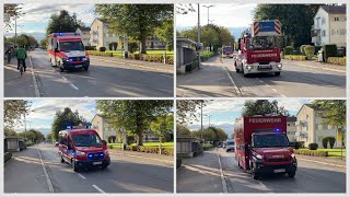 Einsatzfahrten Industriebrand in Friedrichshafen Hauptübung [upl. by Ulund]