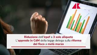 Irpef si cambia verrà ridotto a tre aliquote [upl. by Augustin]