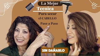 COMO SECAR EL CABELLO CON SECADORA SIN DAÑARLO FACIL Y RAPIDO cabello [upl. by Dripps]