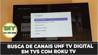 TV COM ROKU  Fazer Busca de Canais TV Aberta [upl. by Fitz]