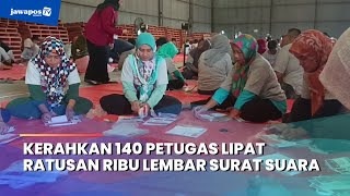 PONOROGO  Kerahkan 140 Petugas Lipat Ratusan Ribu Lembar Surat Suara [upl. by Aihsemaj]