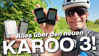 Hammerhead Karoo 3 Intelligent MegaDisplay vs Garmin Edge 1040Wahoo Elemnt Roam 2 deutsch [upl. by Dyson]