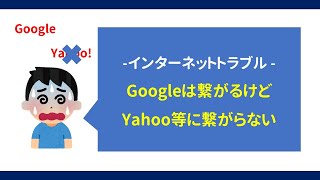 【インターネットトラブル】Googleは繋がるけどYahoo等にはつながらない [upl. by Vickie]