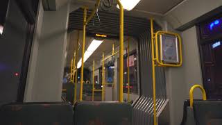 Sweden tram night ride from LiljevalchsGröna Lund to TCentralen [upl. by Yhtir255]