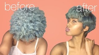 NATURAL HAIR TUTORIAL HOW TO FLAT IRON 4C TWA HAIR STEP BY STEP [upl. by Ayaj276]