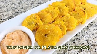 Patacones de plátano verde  recetas de cocina [upl. by Nelac]