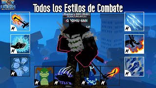 como CONSEGUIR todos los ESTILOS DE COMBATE  Blox Fruits  Showcase [upl. by Annohsat]