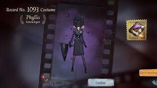 Identity V  SUCH A UNIQUE SKIN FOR A UNIQUE CHARACTER  Entomologist “Phyllis” Gameplay [upl. by Yevol558]