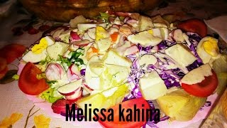 Cuisine Melissa kahina sauce vinaigrette maison مطبخ ميليسا كهينا صلصة السلاطة سهلة وبنييينة [upl. by Namlaz467]