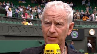 John McEnroe does a 180 at Wimbledon after telling Nick Kyrgios off live on BBC [upl. by Sikleb597]