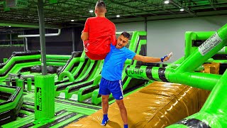 WWE MOVES AT THE INFLATABLE PARK 3 [upl. by Rebeh]