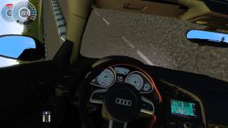 City Car Driving  Audi R8 GT Spyder Crash [upl. by Attennaj]