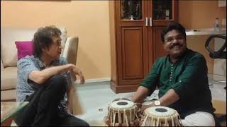 Haridas R vhatkar Tabla maker with Ustad Zakir hussain ji [upl. by Olrak]