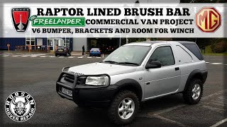 Raptor liner painted brush bar  Land Rover Freelander commercial project [upl. by Whallon287]