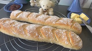 Knuspriges Baguette selber backen  ohne kneten  das Beste und einfache Rezept aller Zeiten [upl. by Sneve69]