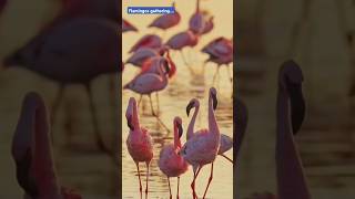 Millions over Flamingos gather in their tens ।🥰 ytshorts animals nature shortvideo [upl. by Celisse]