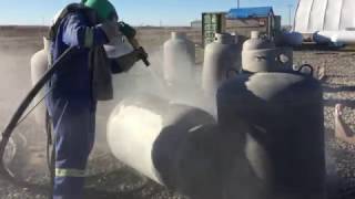 Sandblasting Refurbishing and Recertification of ASME and DOT Propane Tanks [upl. by Padgett672]