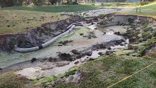 Hurricane Helene damage to the fairway of hole number 7 on Glen Abbey golf club in DeBary Florida [upl. by Ymerrej]