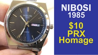 NIBOSI PRX Quartz Homage Watch Unboxing and Review NI2658 [upl. by Leone]