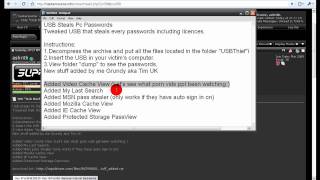 The quotusb thiefquot version 2 steals all passwords and shows videos watched [upl. by Shina]