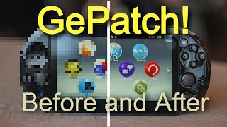 Before and After GePatch  High Resolution PSP Games on PS Vita [upl. by Nnylyar]