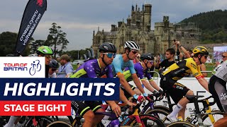 Tour of Britain 2023  Stage eight highlights  Margam Country Park to Caerphilly [upl. by Cinamod933]