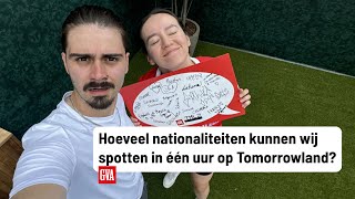 Hoeveel nationaliteiten kunnen wij in één uur spotten op Tomorrowland [upl. by Dammahum]