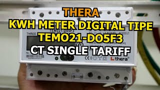 THERA TEM021D Series CT 5A 3Phase Digital Energy Meter Single Tariff [upl. by Joceline]