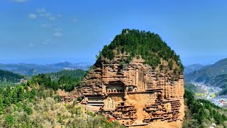 One of the four largest grottoes in China Tianshui Maijishan Grottoes【Curious China】 [upl. by Ekusuy]