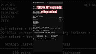 FOREIGN KEY sql foreignkey [upl. by Lekcar]