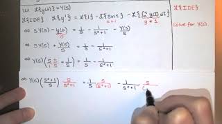 64 Solving an Integrodifferential Equation with the Laplace Transformation Method [upl. by Alegnad]