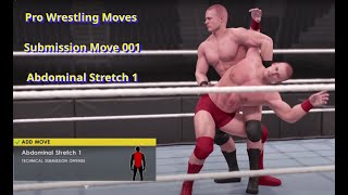 Pro Wrestling Moves Submission Move 001 Abdominal Stretch 1 [upl. by Troyes]