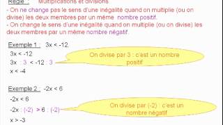 inéquations cours maths 3ème [upl. by Araccot]