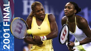 Serena Williams vs Venus Williams in their first Grand Slam final meeting  US Open 2001 Final [upl. by Neelhtak]