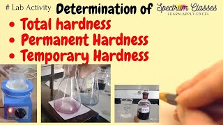 Estimation of Total permanent amp temporary Hardness of water sample by EDTA Complexometric titration [upl. by Opaline859]