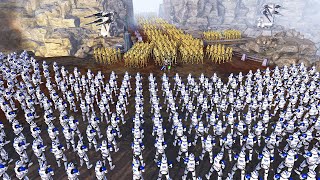 501st Legion Surrounds GENERAL GRIEVOUS Droid Factory  Men of War Star Wars Mod [upl. by Rubi]