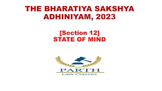 THE BHARATIYA SAKSHYA ADHINIYAM 2023 Section  12 [upl. by Gentilis]