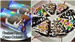 Oreo Cakesicles  5 min Fireless Cooking for Competition Tasty Chocolate Dessert with 2 ingredients [upl. by Ahsiyn]