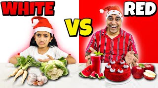 WHITE vs RED  Food Eating Challenge  Everything in One Color  Samayra Narula [upl. by Joly]