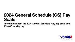 2024 GS Pay Scale [upl. by Somisareg365]