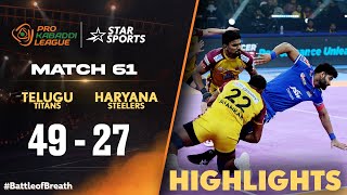 Telugu Titans winning moment against Haryana Steelers  ProKabaddiOnStar [upl. by Ardeid]