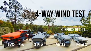 4 Top Drones  40mph Winds  Ultimate Wind Test EVOiiPro  2Pro  Air2S  Mini2 [upl. by Ruzich]