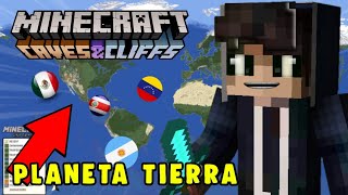 NUEVO SERVIDOR en MINECRAFT SURVIVAL DE LA TIERRA A ESCALA REAL 😱🌎  Minecraft PE Bedrock 119 [upl. by Chancelor]