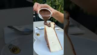 Cheesecake eating asmr chocolate cheesecake food [upl. by Horter]