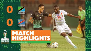 HIGHLIGHTS  Tanzania 🆚 DR Congo TotalEnergiesAFCON2023  MD3 Group F [upl. by Ulland]