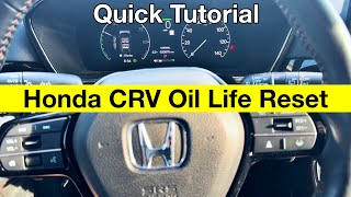 2023  2024 Honda CRV Oil Life Reset  Maintenance Reminder Reset [upl. by Aver]