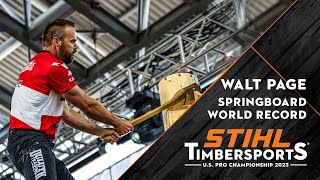 Springboard World Record  STIHL TIMBERSPORTS® US Pro Championship 2023 [upl. by Annabell]