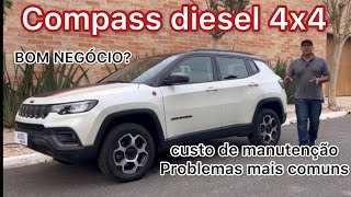 COMPASS DIESEL usado 4x4 custo de manutenção e problemas comuns 20 Multijet e câmbio AT9 [upl. by Olsewski]