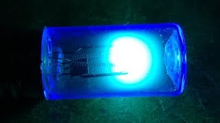 Amazing tenvolt mercury discharge UVC lamp GTL3 [upl. by Hakaber934]