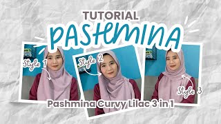 Tutorial Pashmina Curvy Lilac 3 in 1 [upl. by Yarvis]